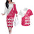 Custom Bailiwick of Jersey Cricket Couples Matching Off The Shoulder Long Sleeve Dress and Hawaiian Shirt Jer Lions Champion Pink Version - Wonder Print Shop