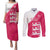 Custom Bailiwick of Jersey Cricket Couples Matching Puletasi and Long Sleeve Button Shirt Jer Lions Champion Pink Version - Wonder Print Shop