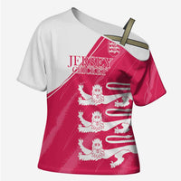 Custom Bailiwick of Jersey Cricket Cross Shoulder Shirt Jer Lions Champion Pink Version - Wonder Print Shop