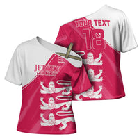 Custom Bailiwick of Jersey Cricket Cross Shoulder Shirt Jer Lions Champion Pink Version - Wonder Print Shop