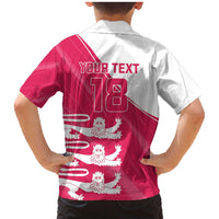 Custom Bailiwick of Jersey Cricket Family Matching Mermaid Dress and Hawaiian Shirt Jer Lions Champion Pink Version - Wonder Print Shop