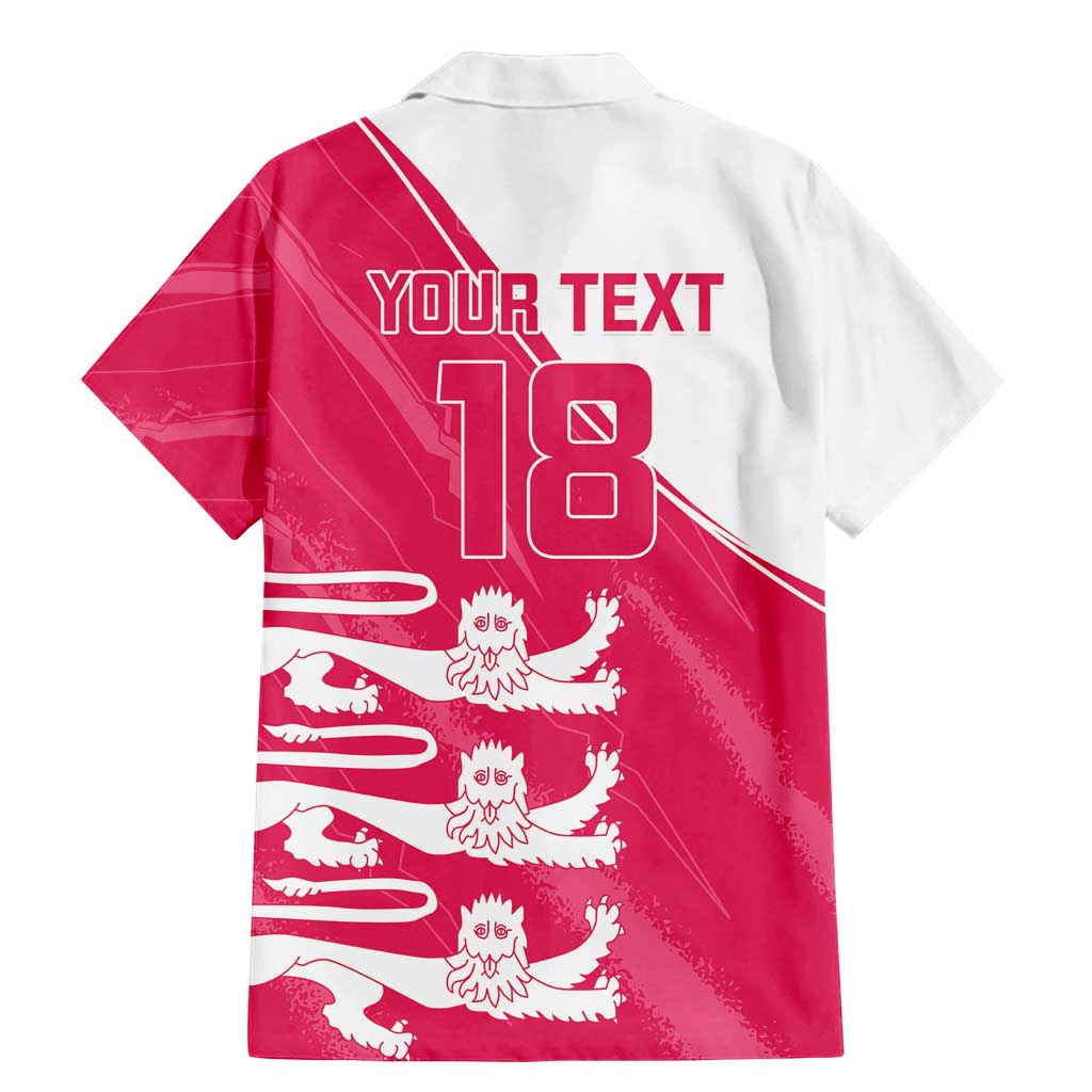 Custom Bailiwick of Jersey Cricket Family Matching Mermaid Dress and Hawaiian Shirt Jer Lions Champion Pink Version - Wonder Print Shop