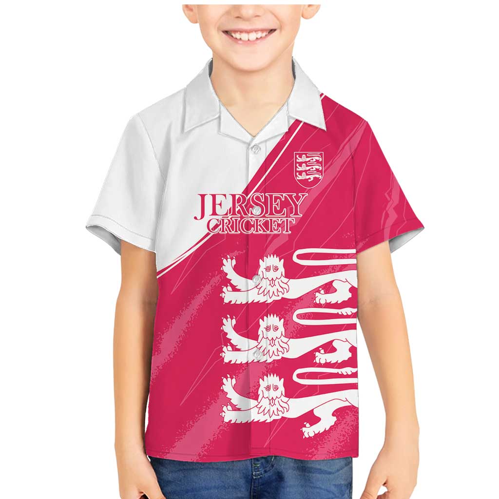 Custom Bailiwick of Jersey Cricket Family Matching Mermaid Dress and Hawaiian Shirt Jer Lions Champion Pink Version - Wonder Print Shop