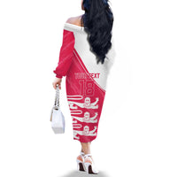 Custom Bailiwick of Jersey Cricket Family Matching Off The Shoulder Long Sleeve Dress and Hawaiian Shirt Jer Lions Champion Pink Version - Wonder Print Shop