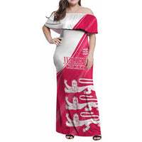 Custom Bailiwick of Jersey Cricket Family Matching Off Shoulder Maxi Dress and Hawaiian Shirt Jer Lions Champion Pink Version - Wonder Print Shop