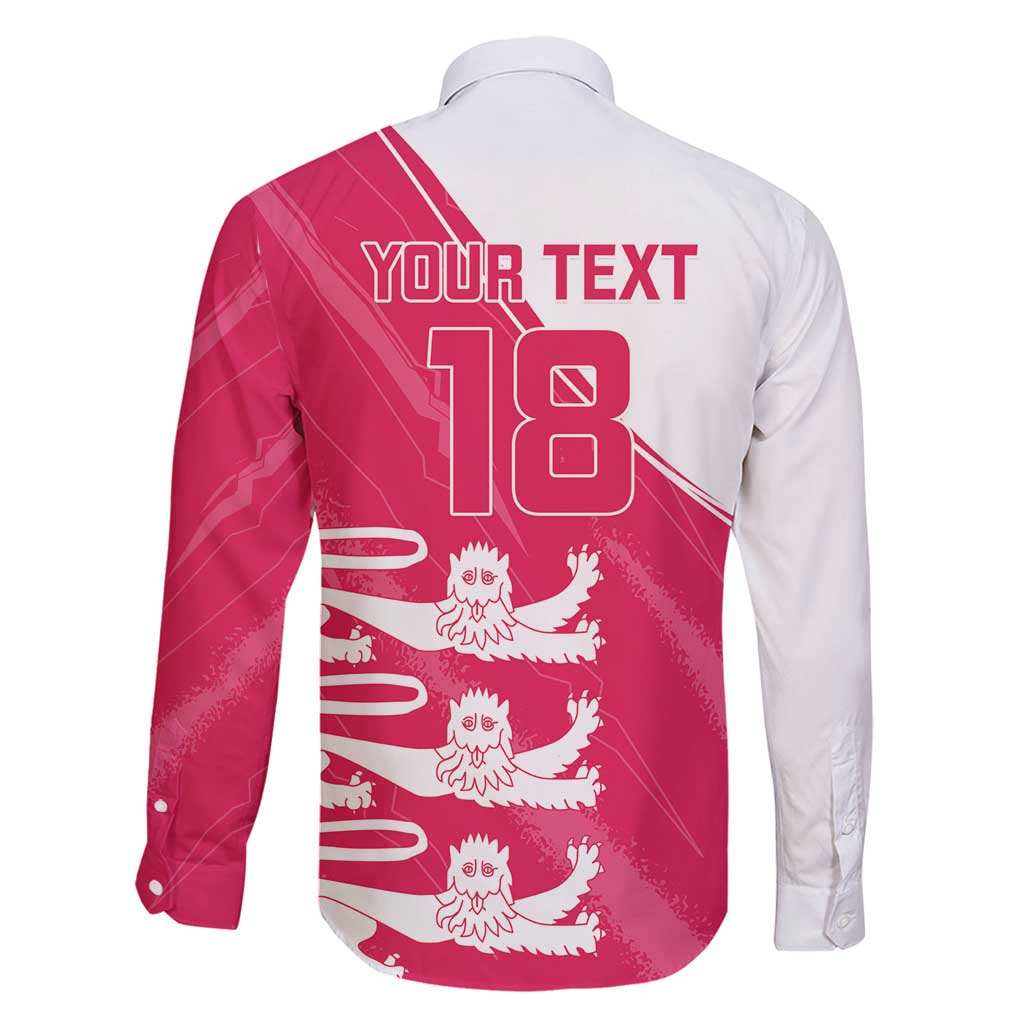 Custom Bailiwick of Jersey Cricket Family Matching Tank Maxi Dress and Hawaiian Shirt Jer Lions Champion Pink Version - Wonder Print Shop