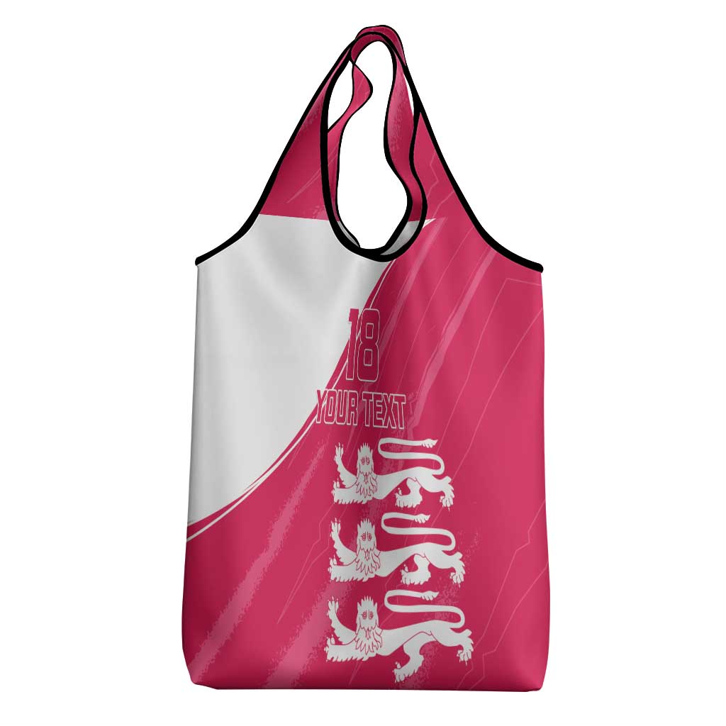 Custom Bailiwick of Jersey Cricket Grocery Bag Jer Lions Champion Pink Version - Wonder Print Shop