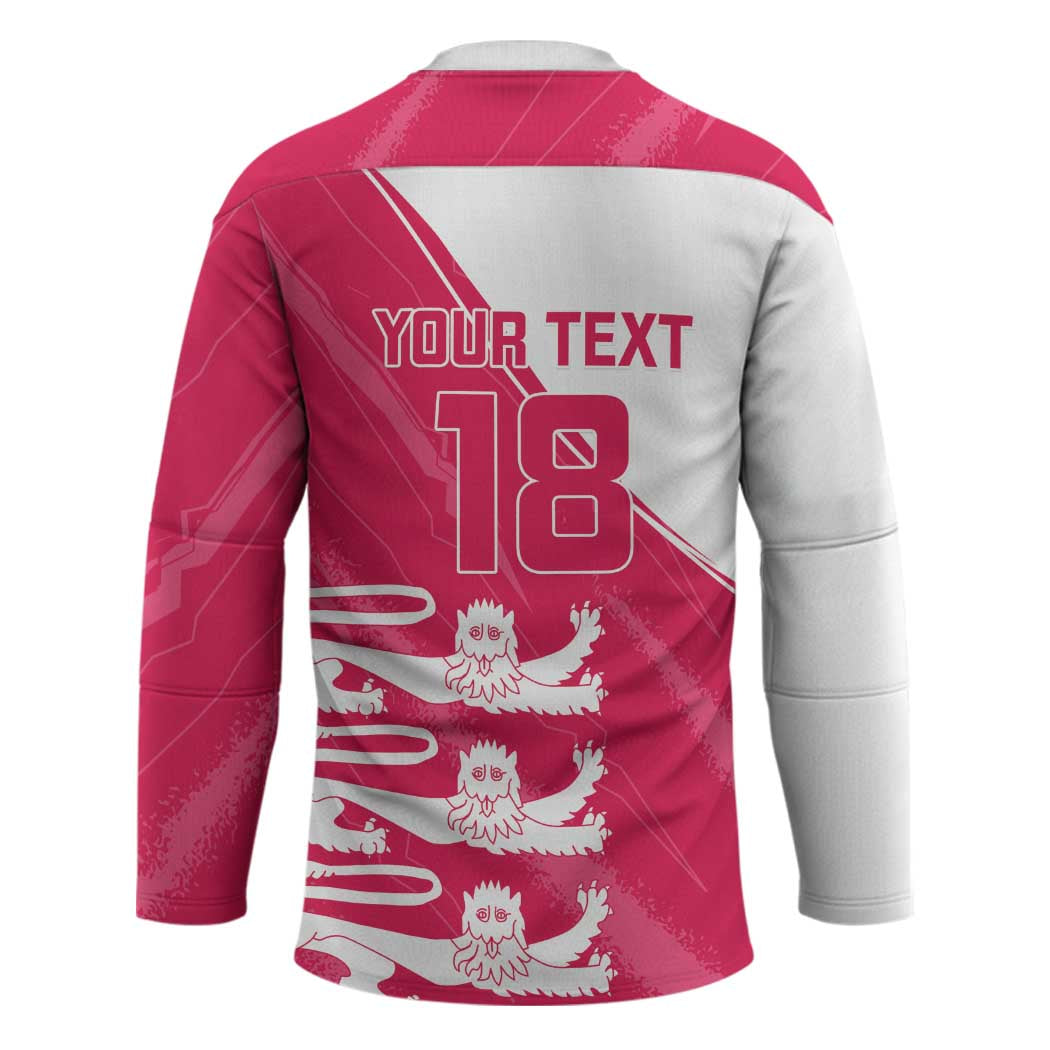 Custom Bailiwick of Jersey Cricket Hockey Jersey Jer Lions Champion Pink Version - Wonder Print Shop