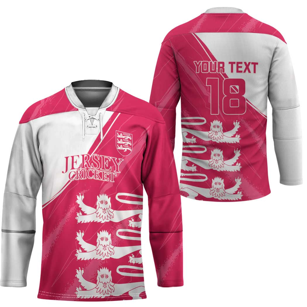 Custom Bailiwick of Jersey Cricket Hockey Jersey Jer Lions Champion Pink Version - Wonder Print Shop