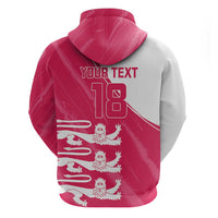 Custom Bailiwick of Jersey Cricket Hoodie Jer Lions Champion Pink Version - Wonder Print Shop