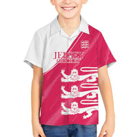 Custom Bailiwick of Jersey Cricket Kid Hawaiian Shirt Jer Lions Champion Pink Version - Wonder Print Shop