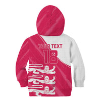 Custom Bailiwick of Jersey Cricket Kid Hoodie Jer Lions Champion Pink Version - Wonder Print Shop
