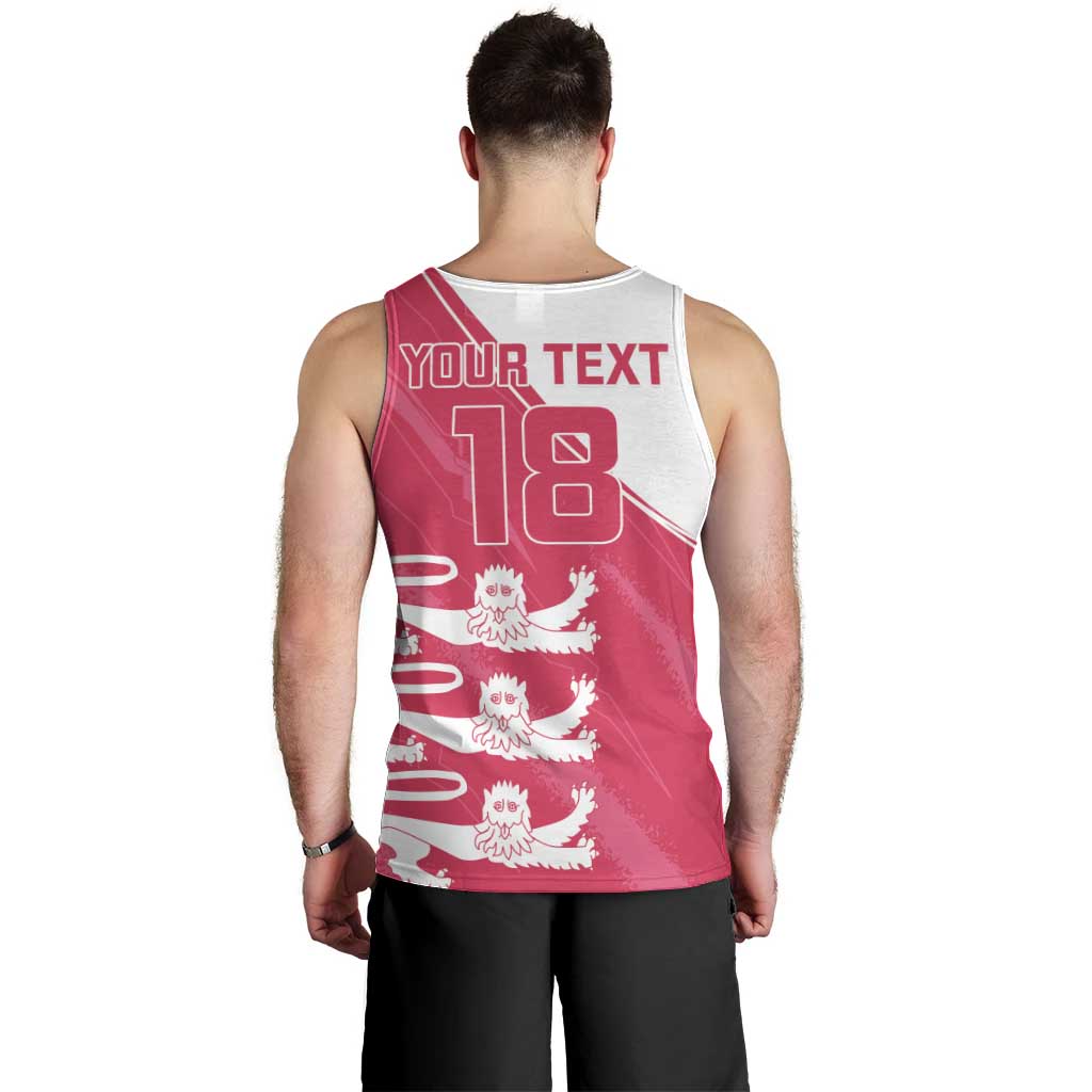 Custom Bailiwick of Jersey Cricket Men Tank Top Jer Lions Champion Pink Version - Wonder Print Shop