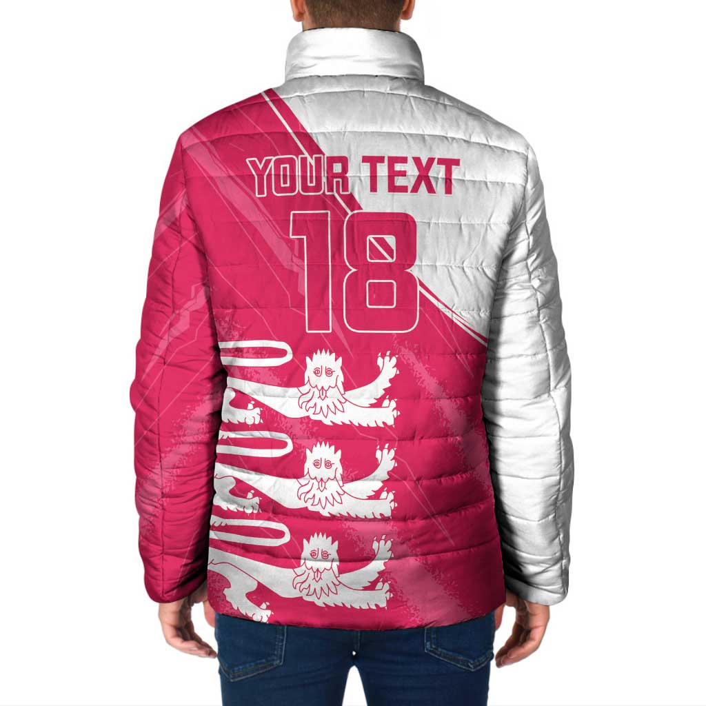 Custom Bailiwick of Jersey Cricket Padded Jacket Jer Lions Champion Pink Version - Wonder Print Shop