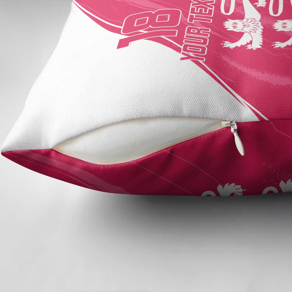 Custom Bailiwick of Jersey Cricket Pillow Cover Jer Lions Champion Pink Version - Wonder Print Shop