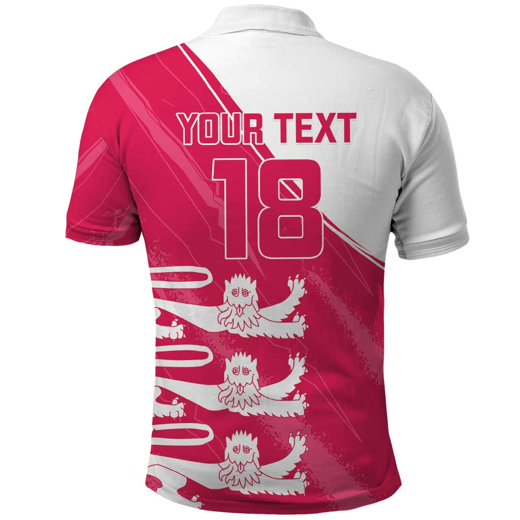 Custom Bailiwick of Jersey Cricket Polo Shirt Jer Lions Champion Pink Version - Wonder Print Shop
