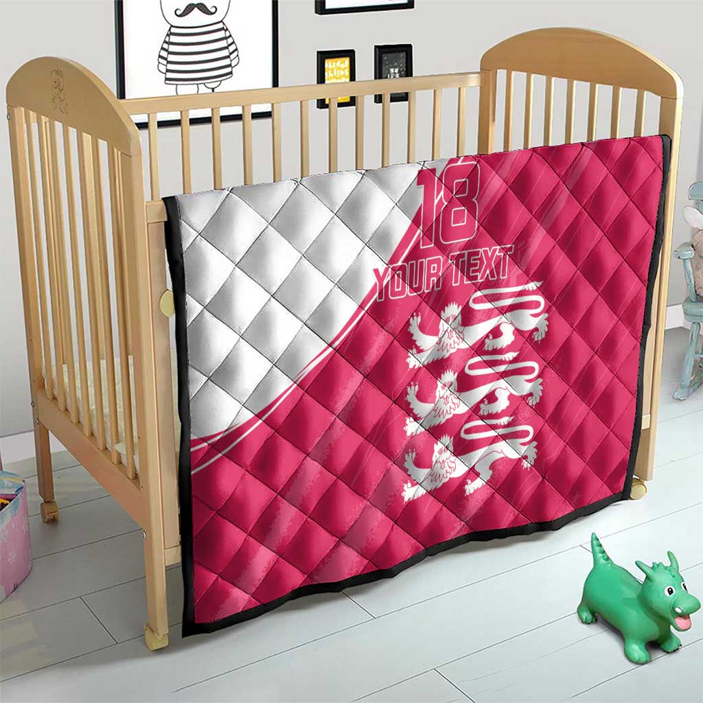Custom Bailiwick of Jersey Cricket Quilt Jer Lions Champion Pink Version - Wonder Print Shop