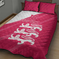 Custom Bailiwick of Jersey Cricket Quilt Bed Set Jer Lions Champion Pink Version - Wonder Print Shop