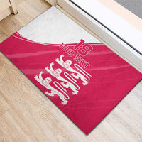 Custom Bailiwick of Jersey Cricket Rubber Doormat Jer Lions Champion Pink Version - Wonder Print Shop