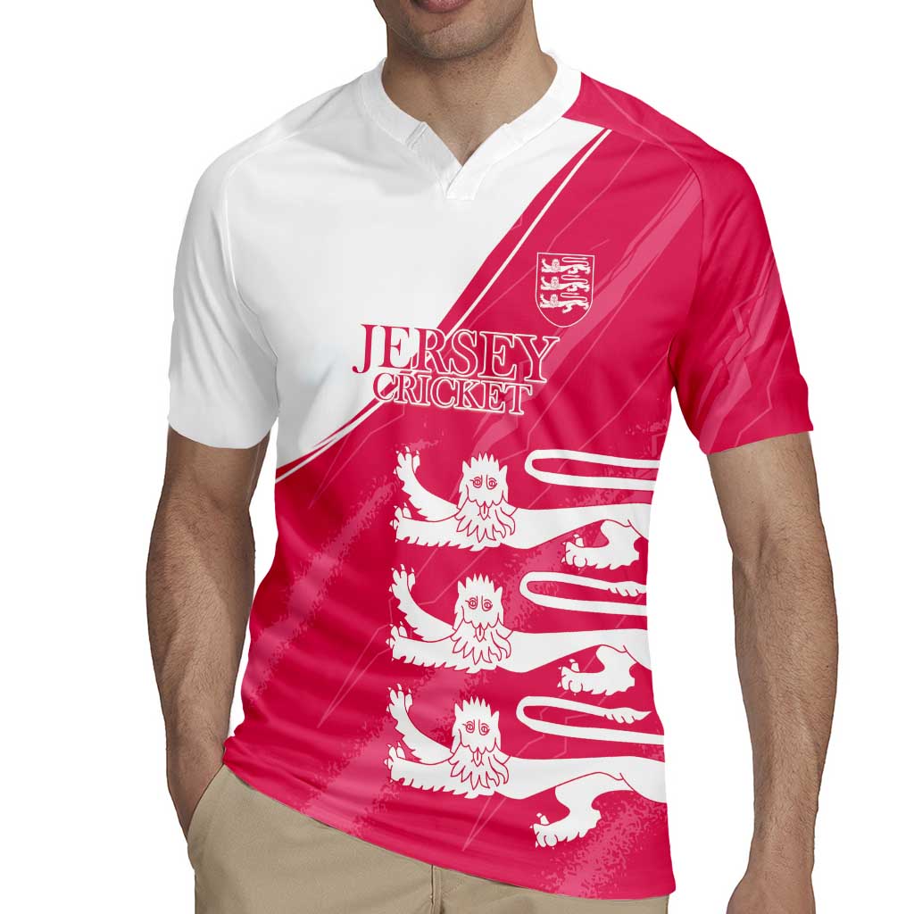 Custom Bailiwick of Jersey Cricket Rugby Jersey Jer Lions Champion Pink Version - Wonder Print Shop