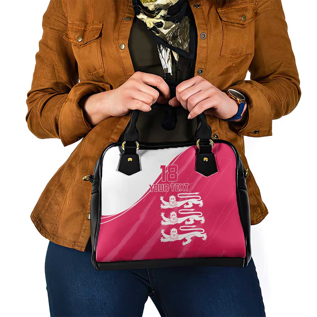 Custom Bailiwick of Jersey Cricket Shoulder Handbag Jer Lions Champion Pink Version - Wonder Print Shop