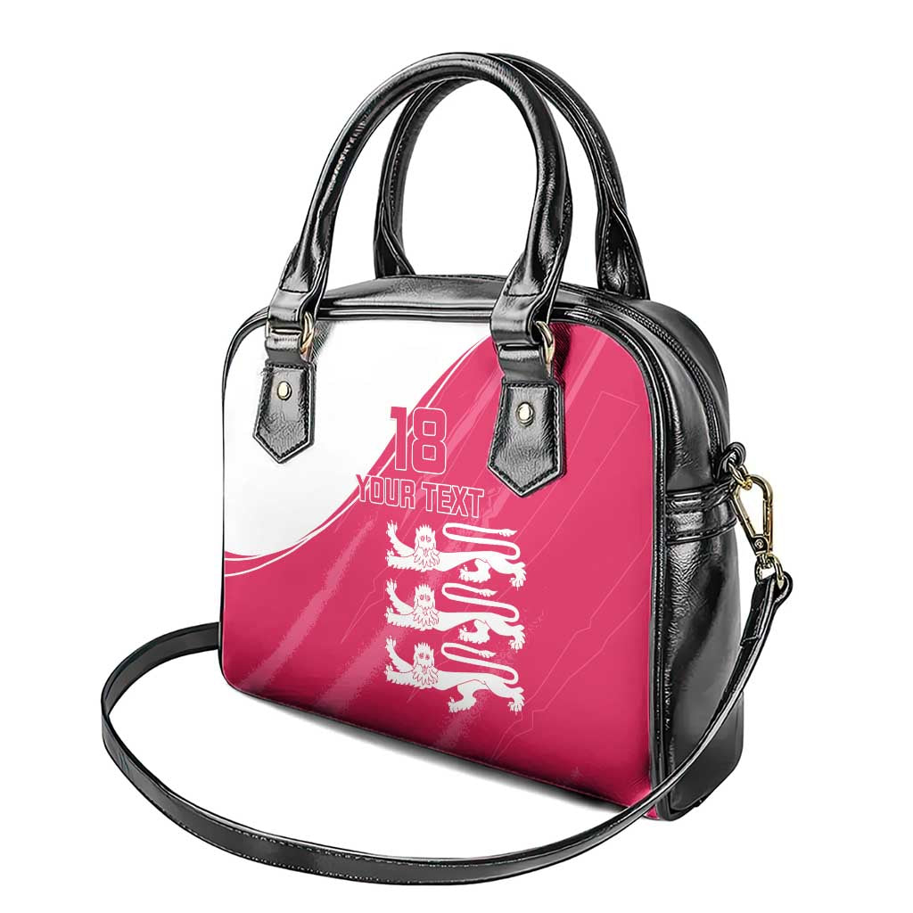 Custom Bailiwick of Jersey Cricket Shoulder Handbag Jer Lions Champion Pink Version - Wonder Print Shop