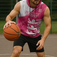 Custom Bailiwick of Jersey Cricket Sleeveless Hoodie Jer Lions Champion Pink Version - Wonder Print Shop