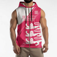 Custom Bailiwick of Jersey Cricket Sleeveless Zip Hoodie Jer Lions Champion Pink Version - Wonder Print Shop