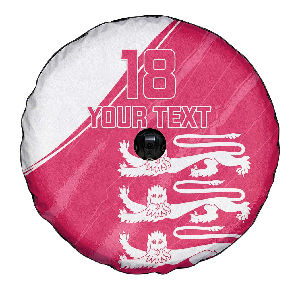 Custom Bailiwick of Jersey Cricket Spare Tire Cover Jer Lions Champion Pink Version - Wonder Print Shop