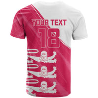 Custom Bailiwick of Jersey Cricket T Shirt Jer Lions Champion Pink Version - Wonder Print Shop