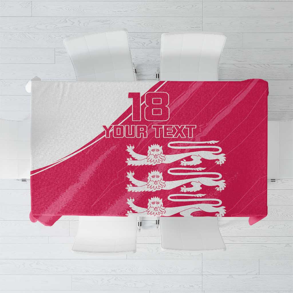 Custom Bailiwick of Jersey Cricket Tablecloth Jer Lions Champion Pink Version - Wonder Print Shop