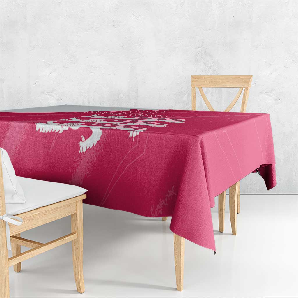 Custom Bailiwick of Jersey Cricket Tablecloth Jer Lions Champion Pink Version - Wonder Print Shop