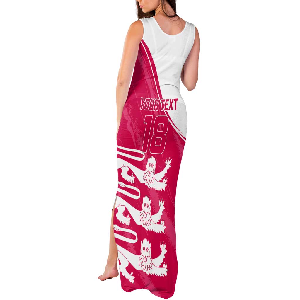 Custom Bailiwick of Jersey Cricket Tank Maxi Dress Jer Lions Champion Pink Version - Wonder Print Shop