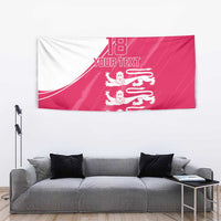 Custom Bailiwick of Jersey Cricket Tapestry Jer Lions Champion Pink Version - Wonder Print Shop
