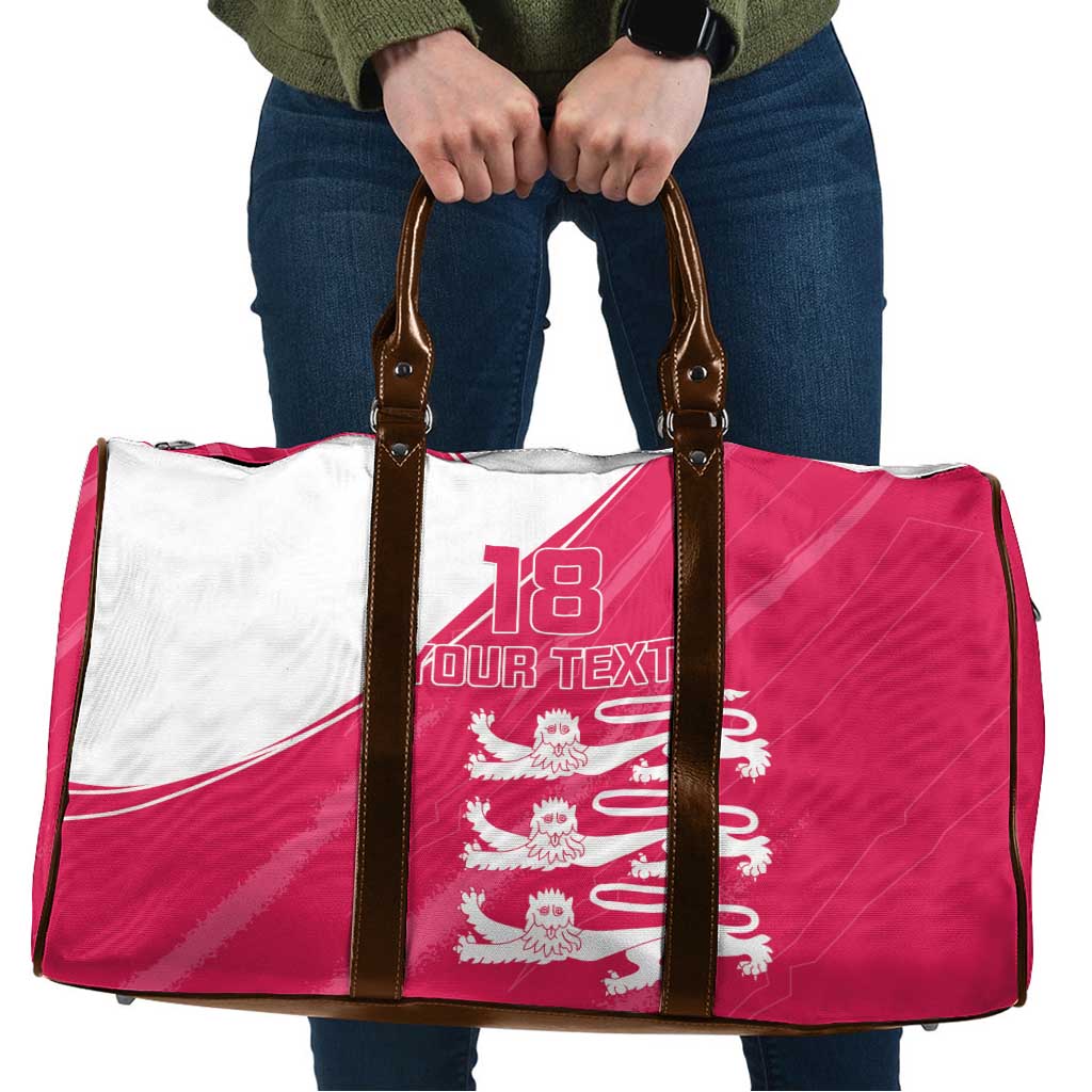 Custom Bailiwick of Jersey Cricket Travel Bag Jer Lions Champion Pink Version - Wonder Print Shop