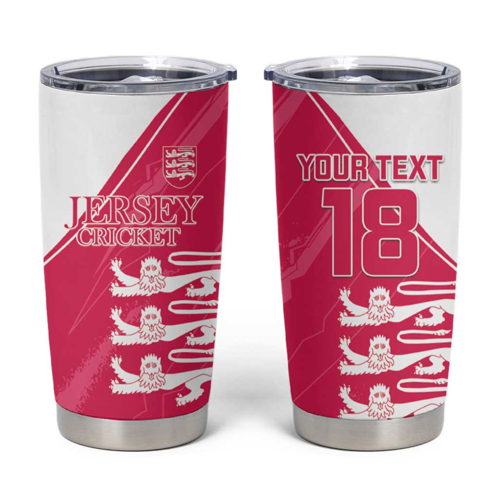 Custom Bailiwick of Jersey Cricket Tumbler Cup Jer Lions Champion Pink Version - Wonder Print Shop
