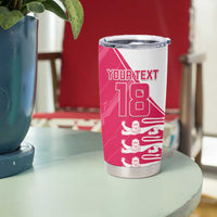 Custom Bailiwick of Jersey Cricket Tumbler Cup Jer Lions Champion Pink Version - Wonder Print Shop