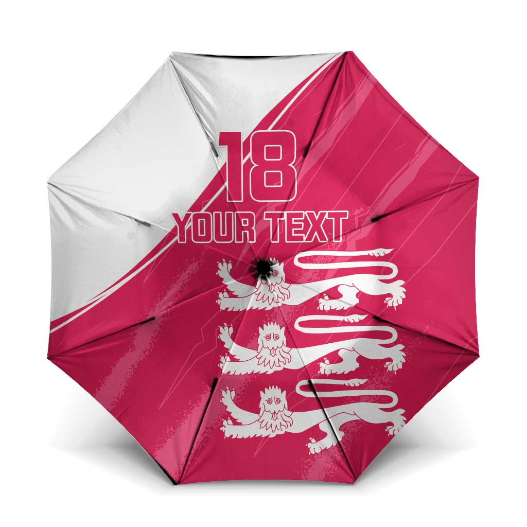 Custom Bailiwick of Jersey Cricket Umbrella Jer Lions Champion Pink Version - Wonder Print Shop