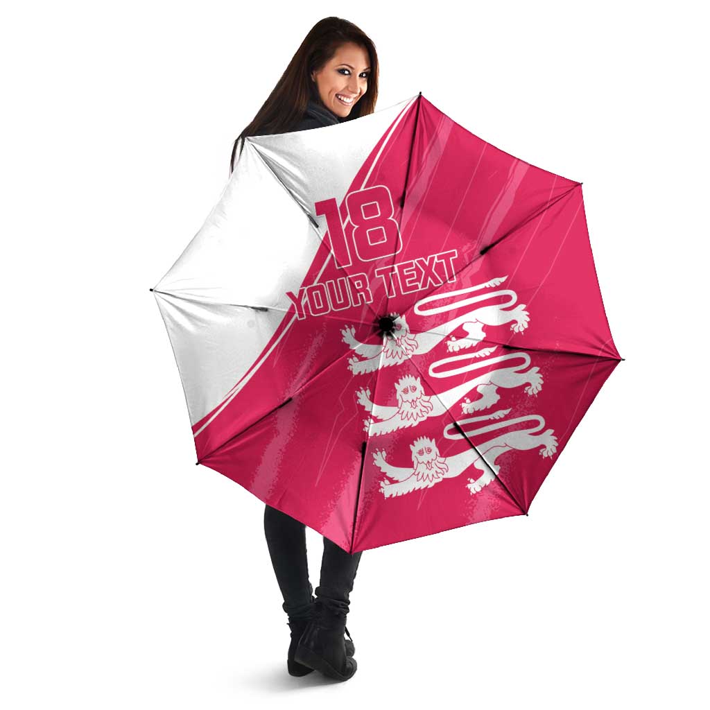 Custom Bailiwick of Jersey Cricket Umbrella Jer Lions Champion Pink Version - Wonder Print Shop