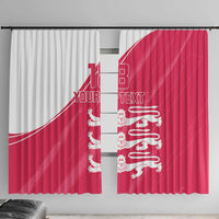Custom Bailiwick of Jersey Cricket Window Curtain Jer Lions Champion Pink Version - Wonder Print Shop