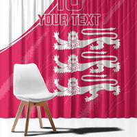 Custom Bailiwick of Jersey Cricket Window Curtain Jer Lions Champion Pink Version - Wonder Print Shop