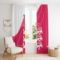Custom Bailiwick of Jersey Cricket Window Curtain Jer Lions Champion Pink Version - Wonder Print Shop