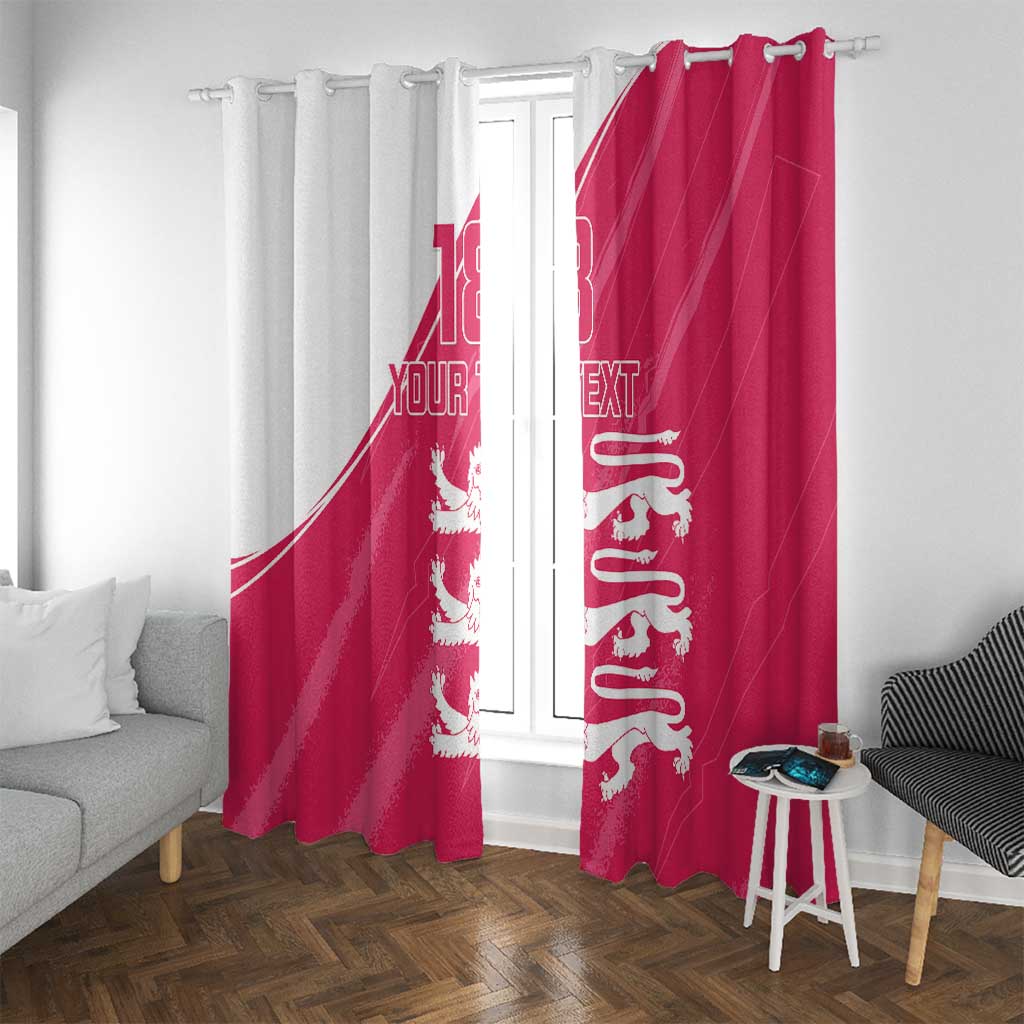 Custom Bailiwick of Jersey Cricket Window Curtain Jer Lions Champion Pink Version - Wonder Print Shop