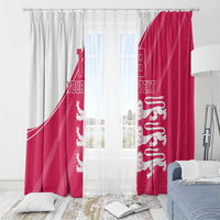 Custom Bailiwick of Jersey Cricket Window Curtain Jer Lions Champion Pink Version - Wonder Print Shop