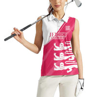 Custom Bailiwick of Jersey Cricket Women Sleeveless Polo Shirt Jer Lions Champion Pink Version - Wonder Print Shop