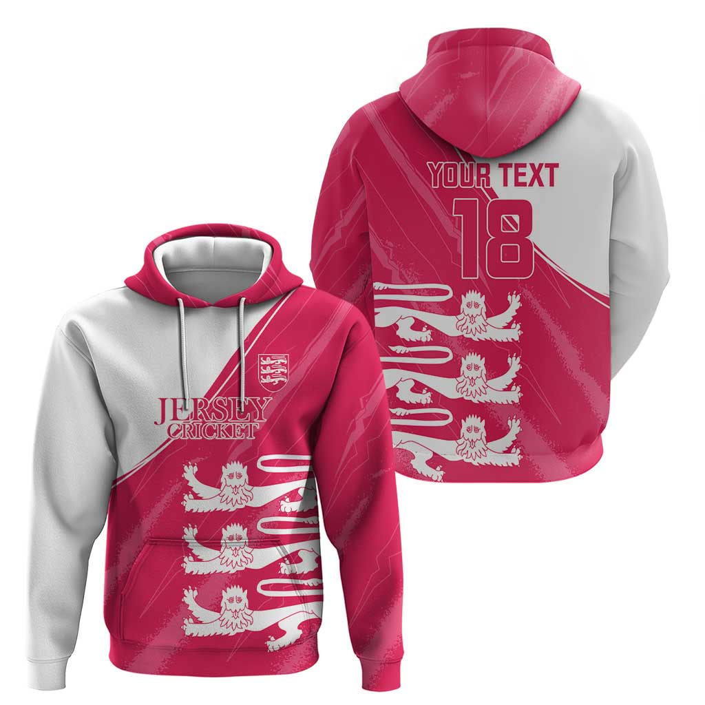 Custom Bailiwick of Jersey Cricket Zip Hoodie Jer Lions Champion Pink Version - Wonder Print Shop