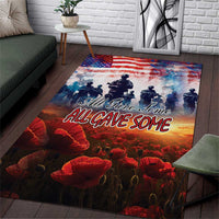 USA Veterans Day Area Rug All Gave Some With Poppy Patterns - Wonder Print Shop