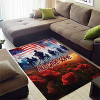 USA Veterans Day Area Rug All Gave Some With Poppy Patterns - Wonder Print Shop