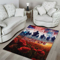 USA Veterans Day Area Rug All Gave Some With Poppy Patterns - Wonder Print Shop