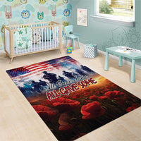 USA Veterans Day Area Rug All Gave Some With Poppy Patterns - Wonder Print Shop